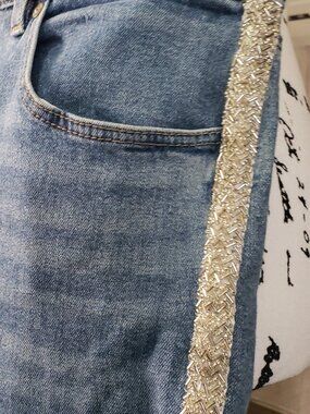 NWOT Made with Love, Loft brand, Festive Skinny Jeans, 34/14